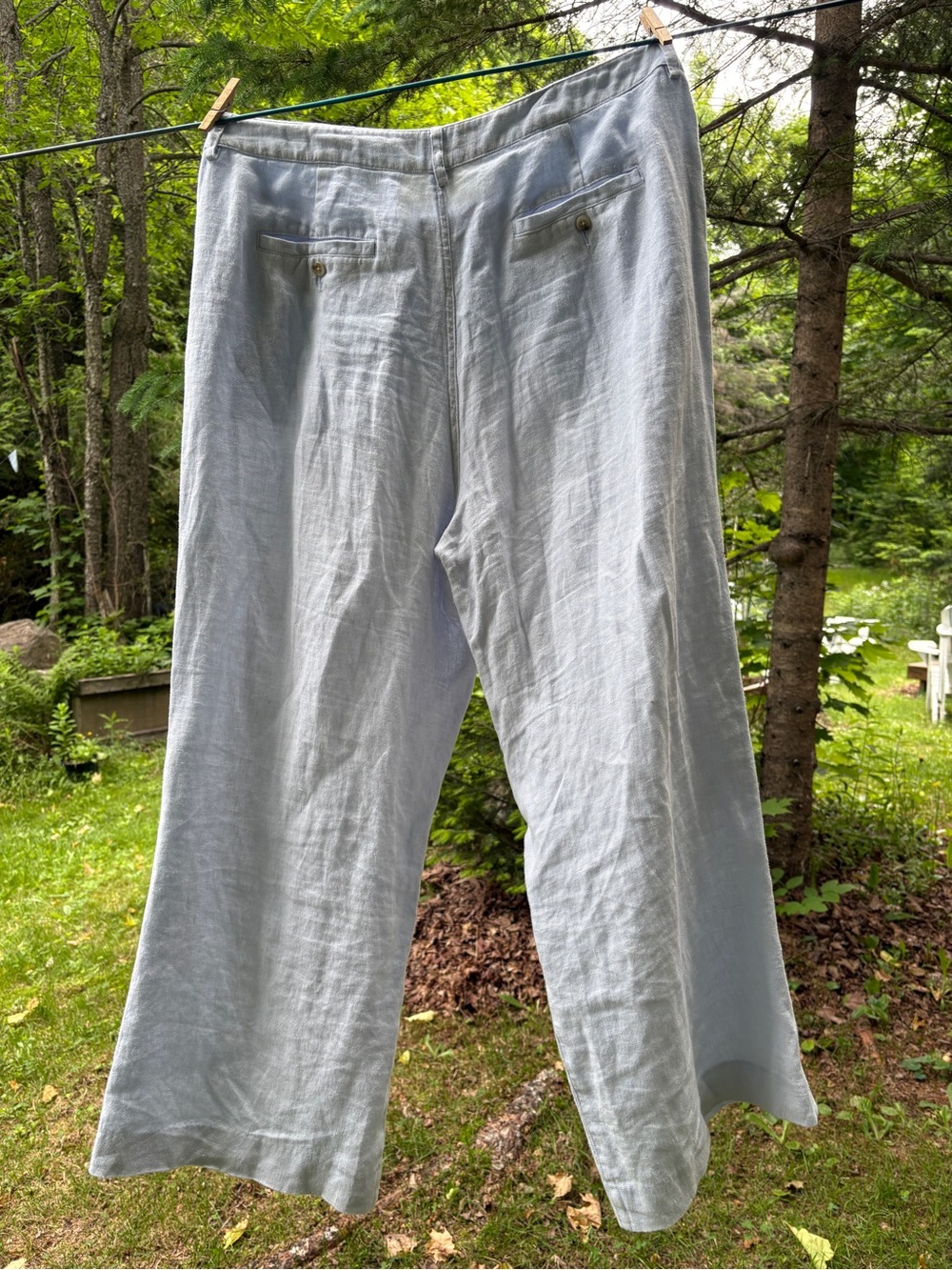 Tristan Baby Blue Linen Pants size 14.